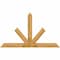 Ekena Millwork Saratoga Rough Sawn Timber Gable Bracket, Western Red Cedar, 84"W x 49"H x 4"D x 6"F, 14/12 Pitch GBW084X49X0406SAR00RWR - alternate 1